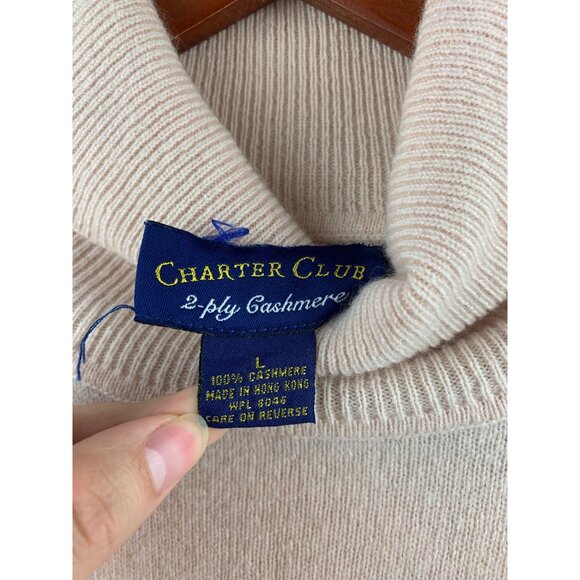Women's Charter Club Pink Cashmere Sweater Size L - Picture 6 of 6